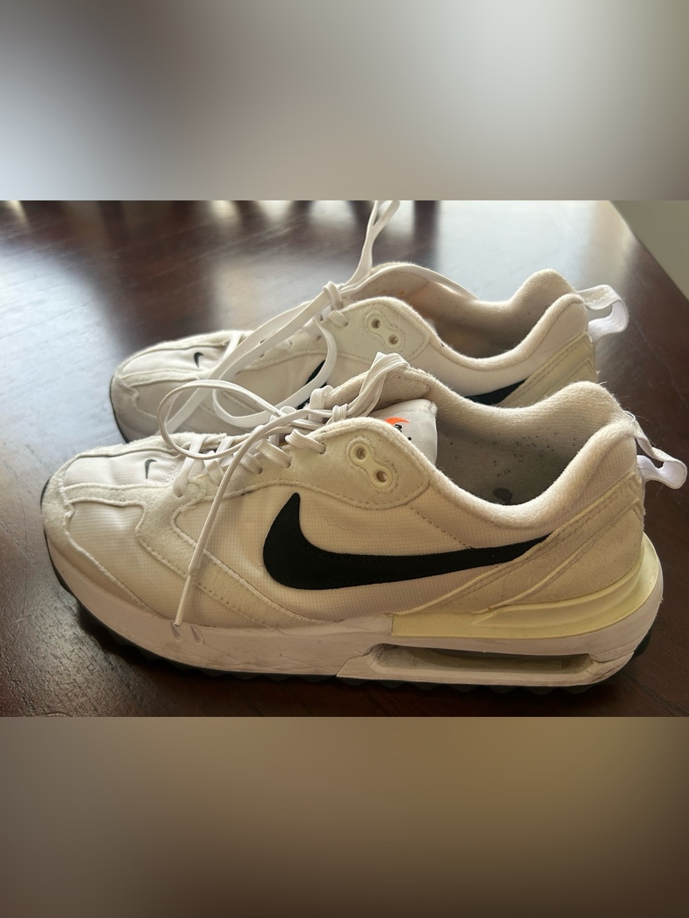 Nike White Sneakers with Black Swoosh size 7.5